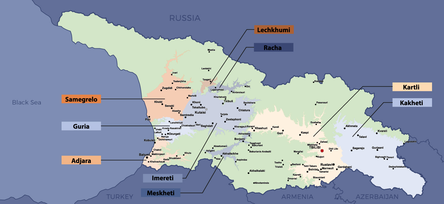 Море в грузии карта