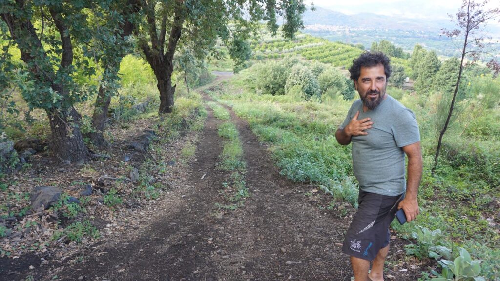 Winemaker Diego Managò at Cantina del Malandrino