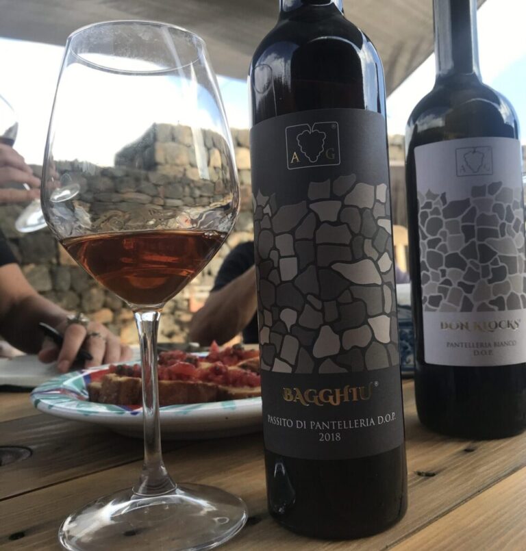 Azienda Vinicola Gabriele's Zibibbo Passito wine in Pantelleria, Sicily