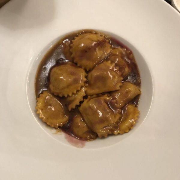 Agnolotti with veal in wine sauce at Trattoria da Me