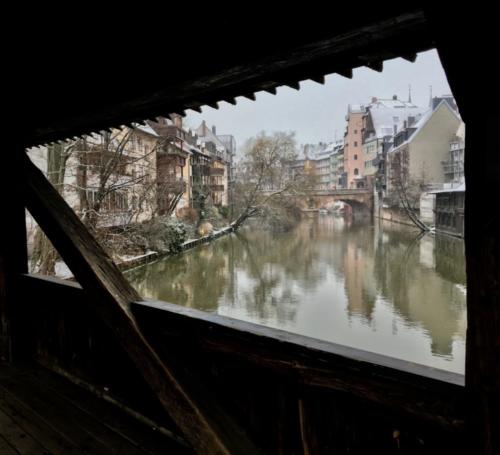 View From A Covered Bridge In Nuremberg