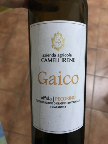 Cameli Irene's 2017 Gaico Pecorino from Offida, Le Marche