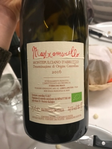 Torri dei Beati's 2016 Mazzamurello Montepulciano d'Abruzzo