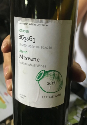 Tsikhelishvili Wine's 2015 Mtsvane from Kakheti