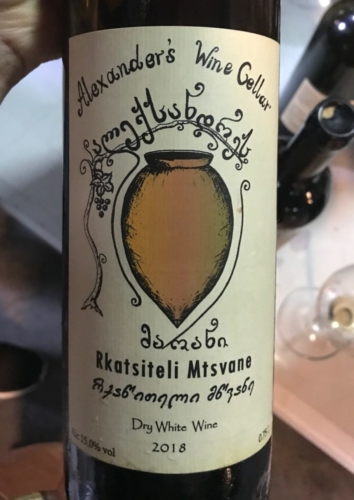 Alexander's Wine Cellar 2018 Rkatsiteli & Mtsvane Blend from Kakheti