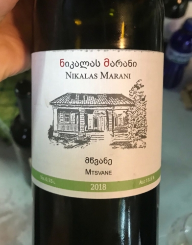 Nikalas Marani's 2018 Mtsvane from Kakheti