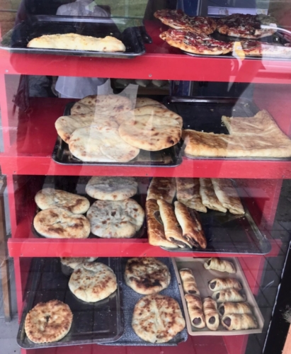 Street bakery with traditional breads