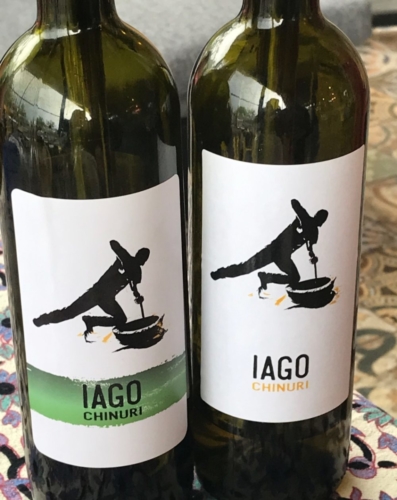 Iago's Chinuri Wines, left made without skin maceration, right with 6 months on the skins from Kartli 