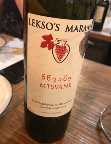Lekso's Marani 2018 Mtsvane from Kakheti